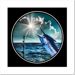 Marlin deep sea fishing Posters and Art